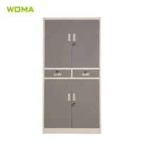 4 ajtó acél szekrény 2 fiókkal